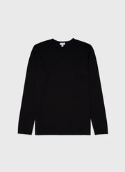 Men's Long Sleeve Waffle T-shirt in Black