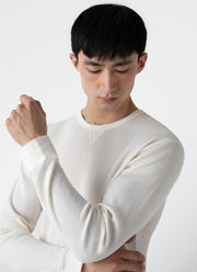 Men's Long Sleeve Waffle T-shirt in Ecru