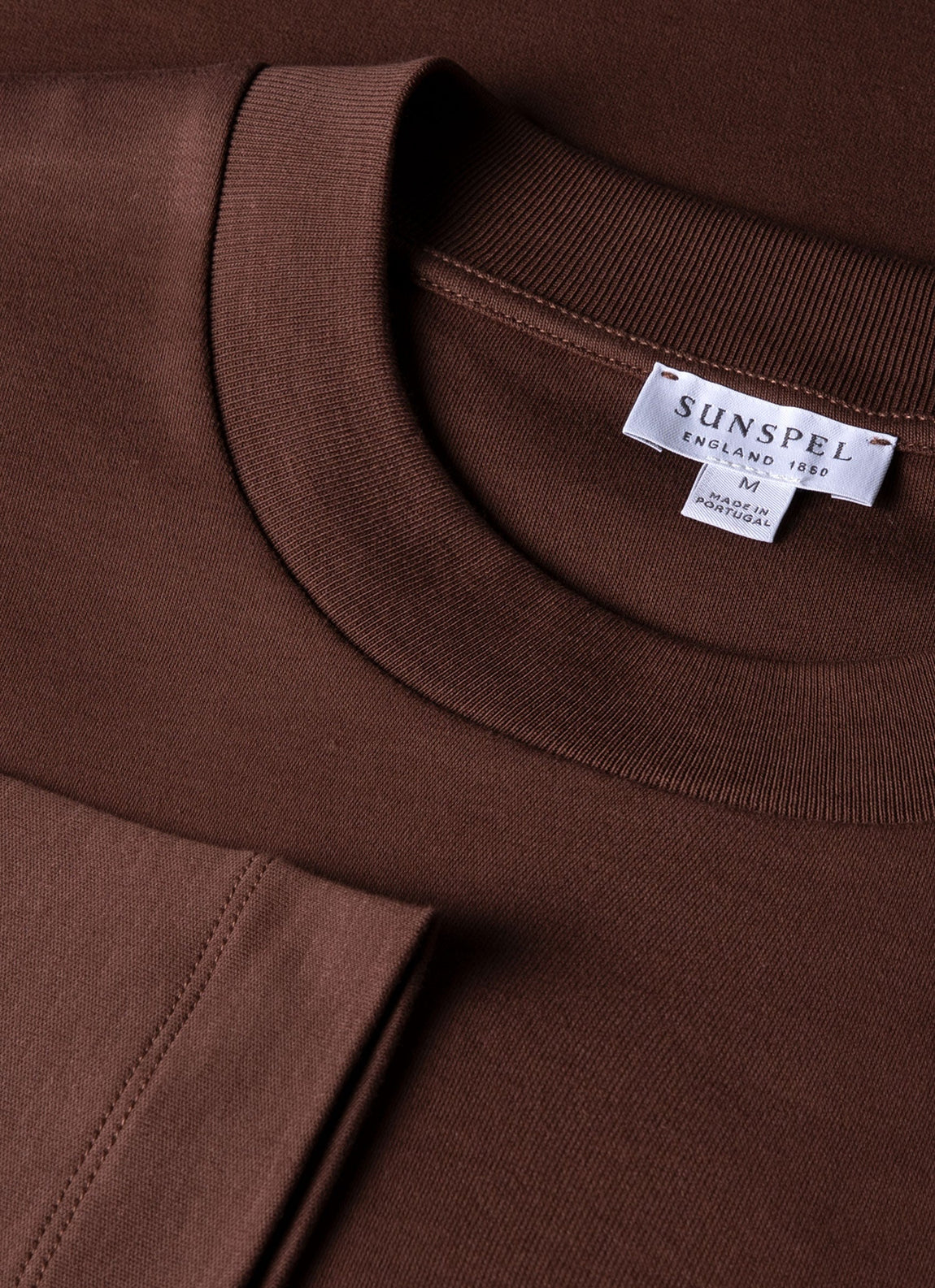 Men's Long Sleeve Heavyweight T-shirt in Cocoa Brown