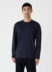 Men's Long Sleeve Heavyweight T-shirt in Navy