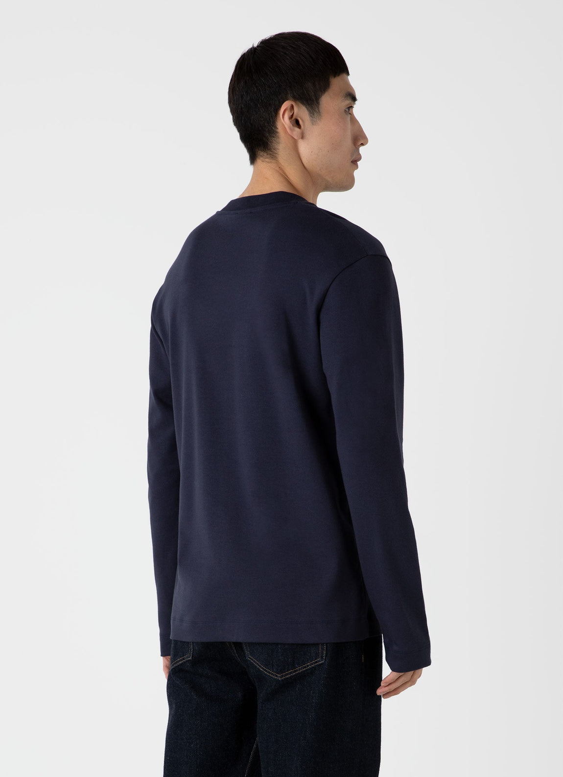 Men's Long Sleeve Heavyweight T-shirt in Navy