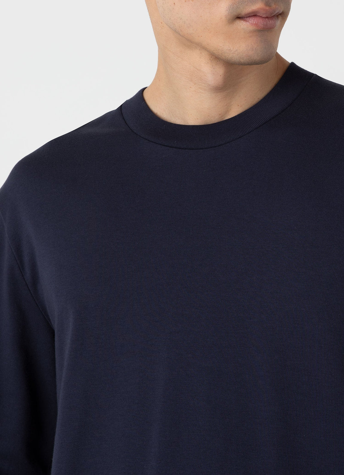 Men's Long Sleeve Heavyweight T-shirt in Navy