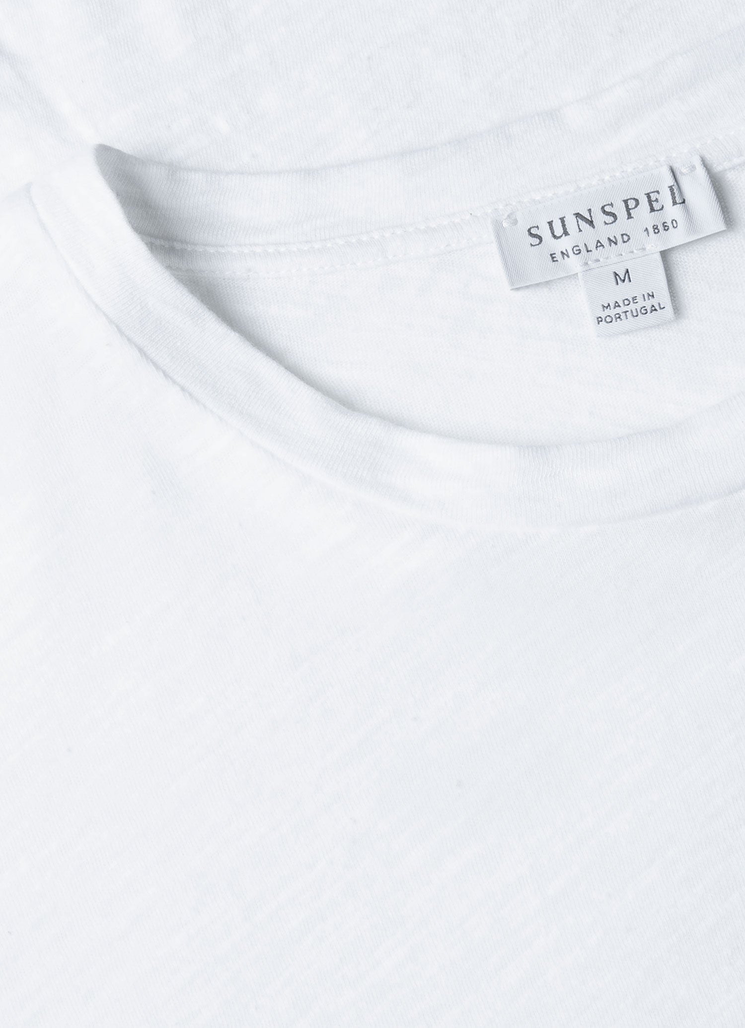 Men's Cotton Linen T-shirt in White