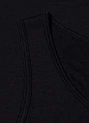 Men's Superfine Cotton Underwear Vest in Black