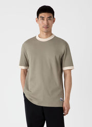 Men's Sunspel x Nigel Cabourn Carbon Brushed T-shirt in Earth