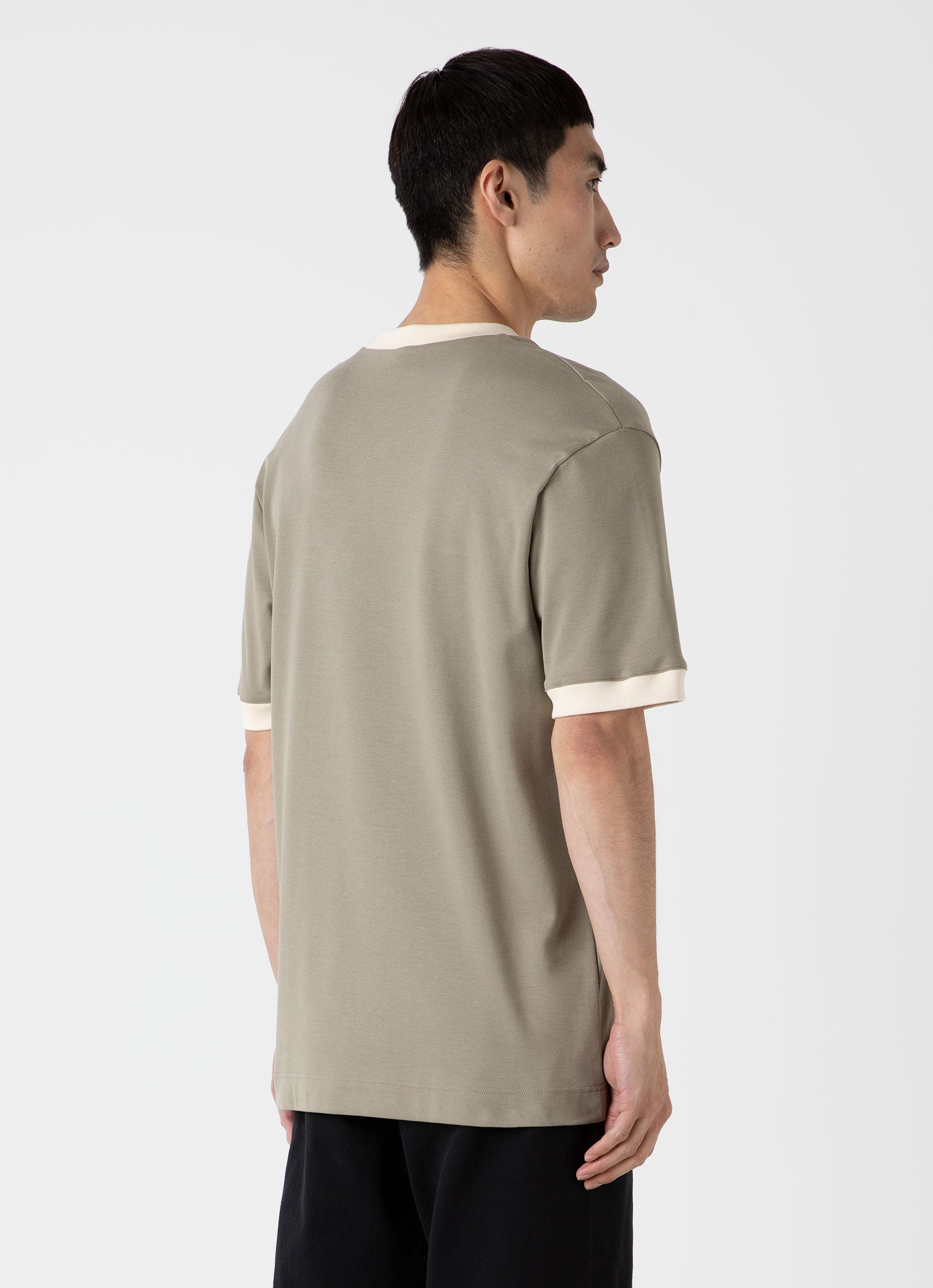 Men's Sunspel x Nigel Cabourn Carbon Brushed T-shirt in Earth