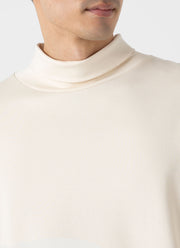 Men's Sunspel x Nigel Cabourn Carbon Brushed Roll Neck in Undyed