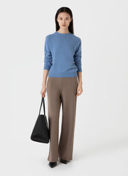 Women's Lambswool Crew Neck Jumper in Cornflower