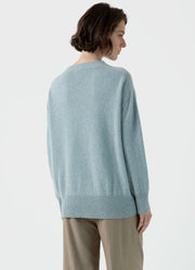 Women's Lambswool Crewneck Jumper in Blue Sage