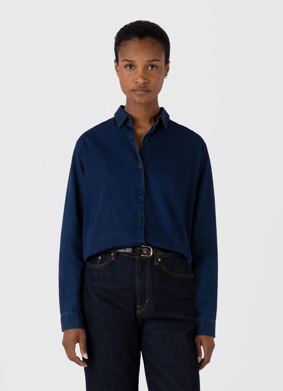 Women's Denim Shirt in Indigo