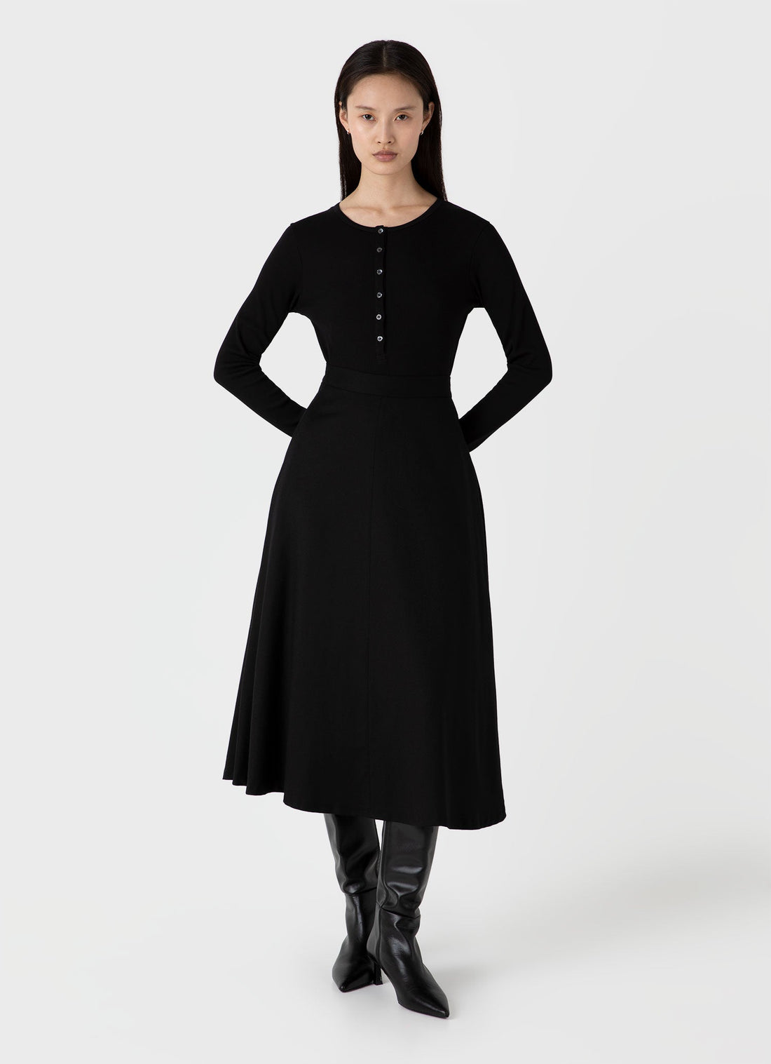 Women's A-line Skirt in Black