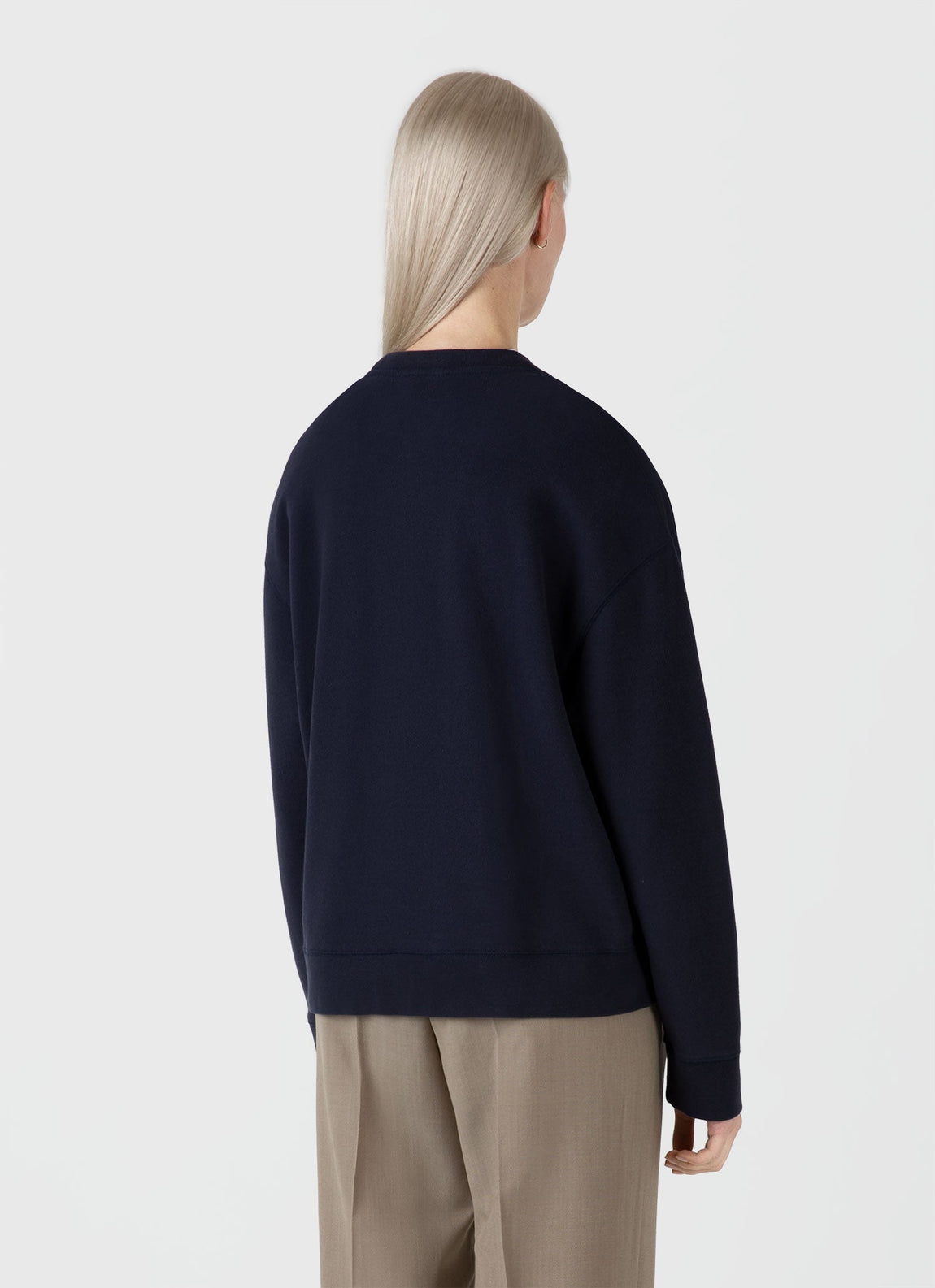 Women's Relaxed Loopback Sweatshirt in Navy