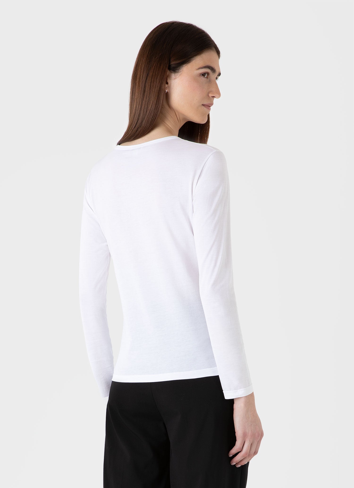 Women's Long Sleeve Classic T-shirt in White