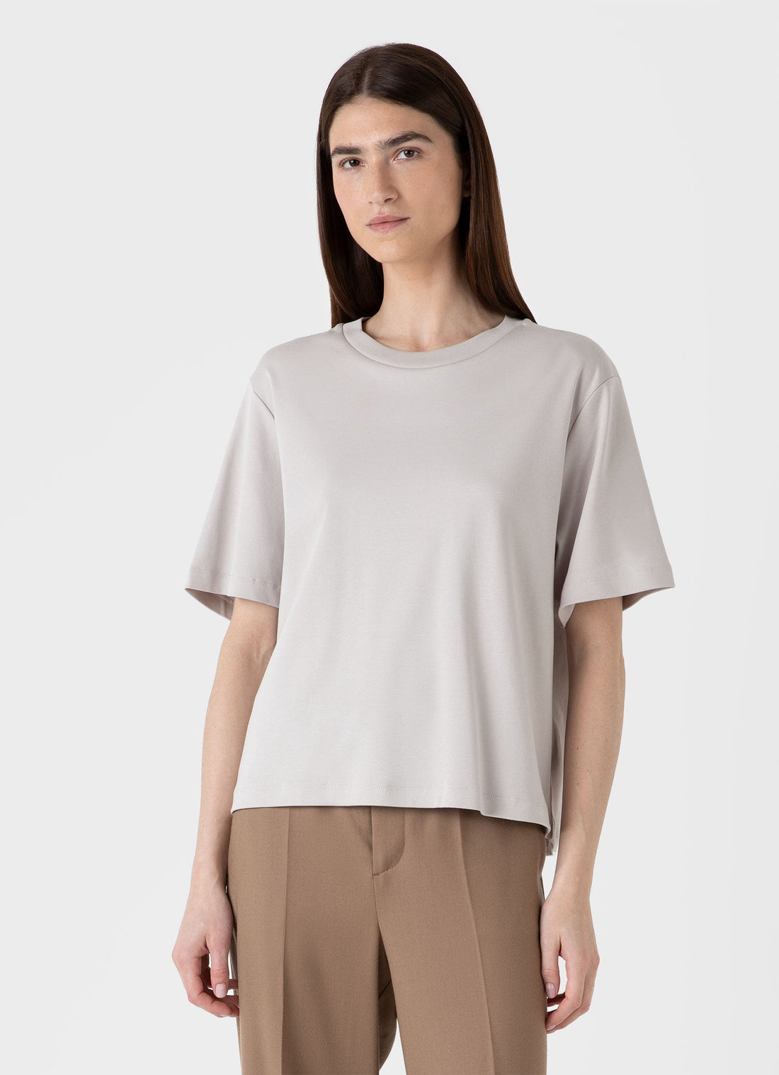 Women's Boxy Heavyweight T-shirt in Putty