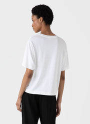 Women's Boxy Silk T-shirt in White