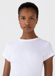 Women's Ribbed T-shirt in White