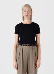 Women's Sea Island Cotton T-shirt in Black