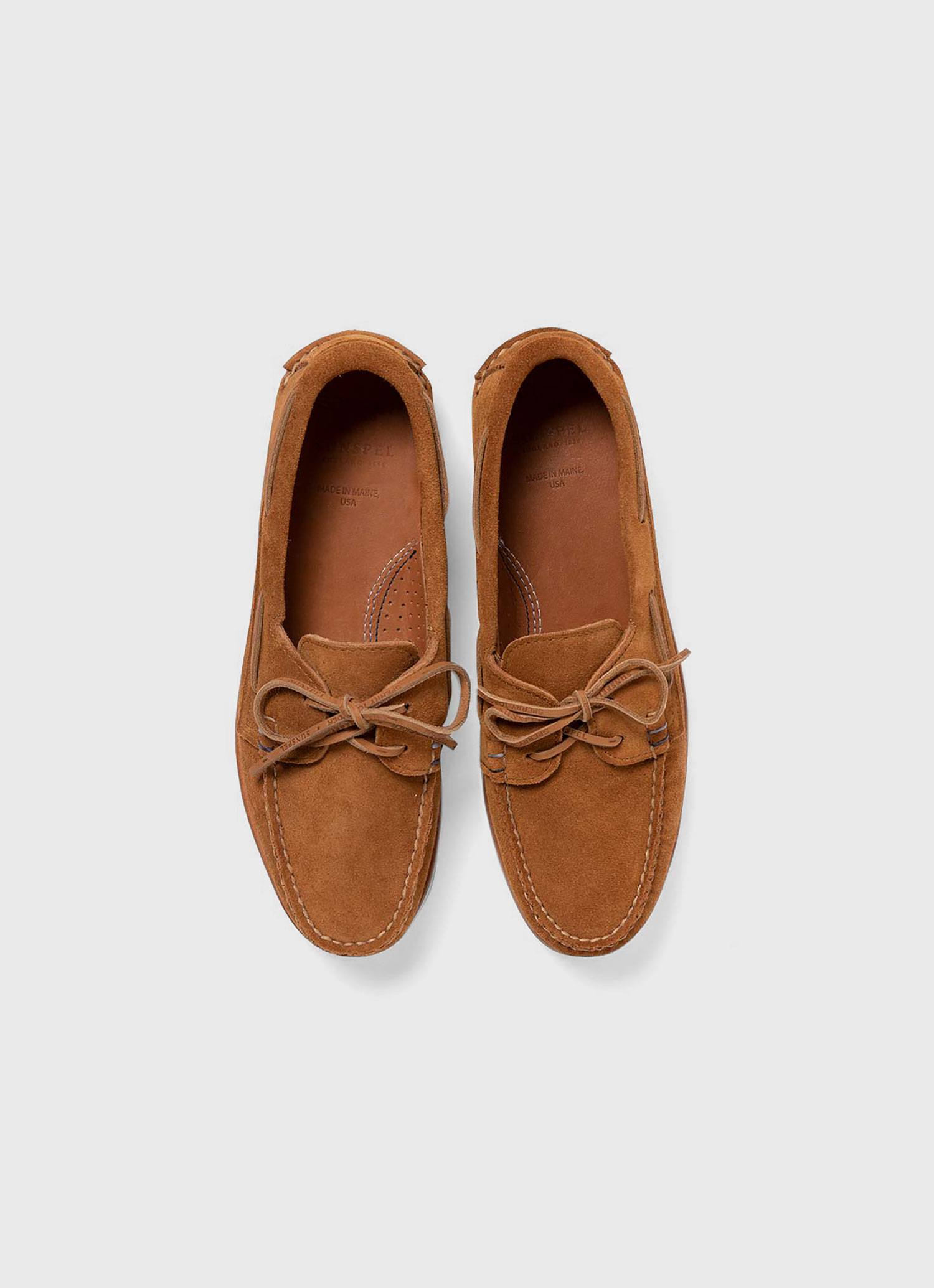 Men's Sunspel and Sperry Suede Boat Shoe in Sand