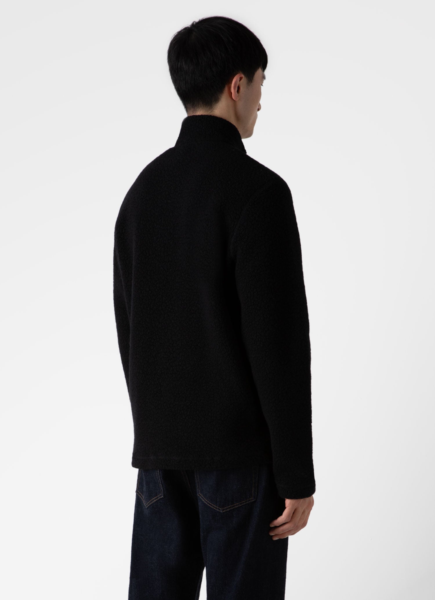 Men's Wool Fleece Jacket in Black