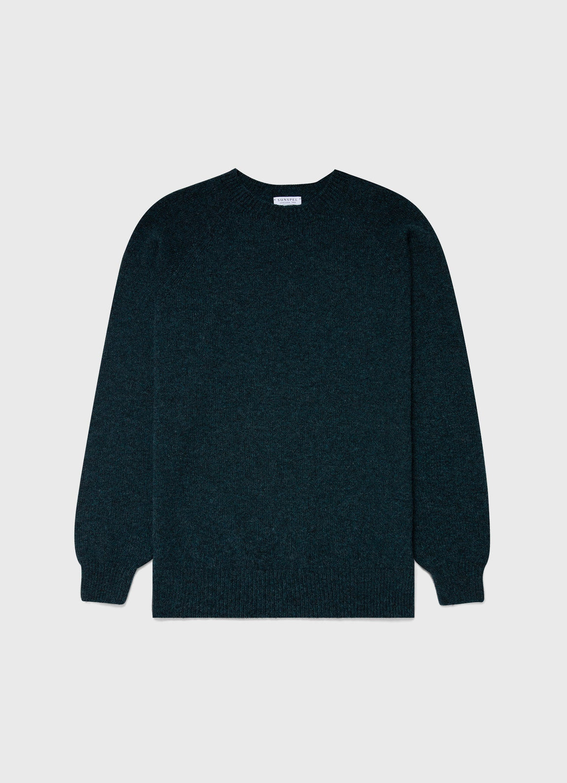 Men's Lambswool Crew Neck Jumper in Peacock