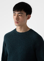 Men's Lambswool Crew Neck Jumper in Peacock