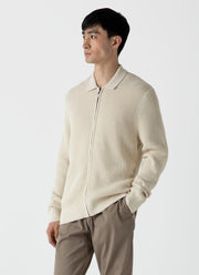 Men's Mr Porter Mesh Knit Jacket in Ecru