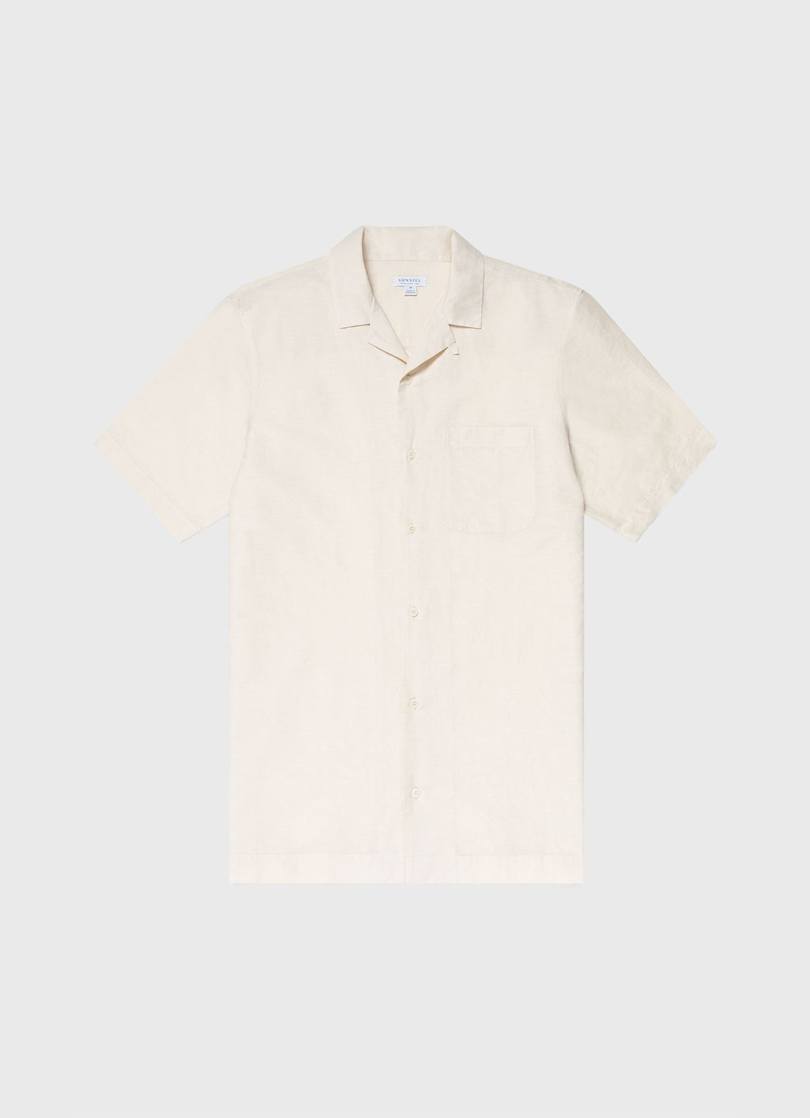 Men's Cotton Linen Shirt in Ecru