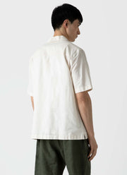 Men's Cotton Linen Shirt in Ecru